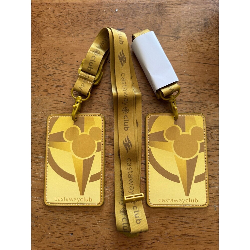 NEW Disney Cruise Line Gold Castaway Club Lanyard 2026 Edition- set of 2
